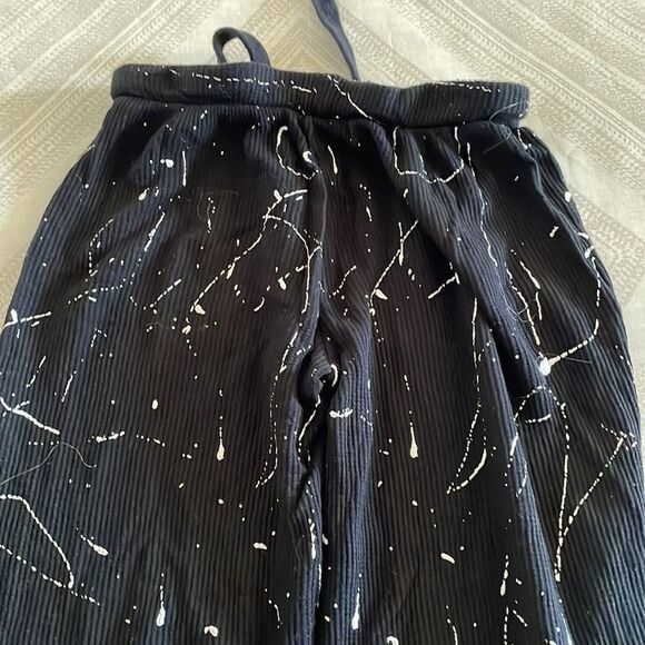 Katie J NYC Couture Girls Black with White Splatter Matching Top & Pants - Picture 6 of 8